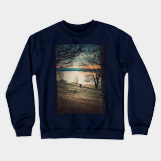 wanderer on the road Crewneck Sweatshirt